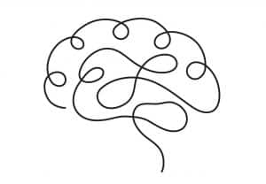 Zeichnung eines Gehirns